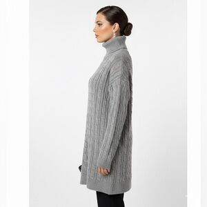 Women's Gray Turtleneck Sweater